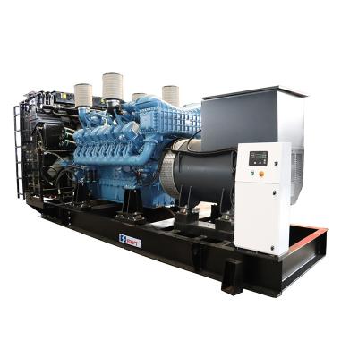 China Open Type / Silent SWT 1200kW 1500kVA Heavy Duty Continuous Diesel Engine Generator Sets Open Type Powered By MTU Supplier for sale