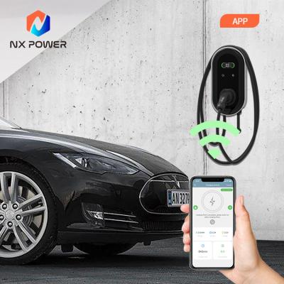 China OEM 3.5KW 7KW 11KW 22KW EV Wallbox Charger Nx 20 Feet Power IP 65 With Plug Ev Charger AC 7KW-22KW for sale