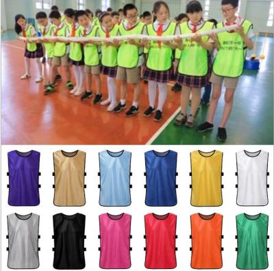 China Silk Training Shorts Kids Football Vest Basketball Bibs for sale