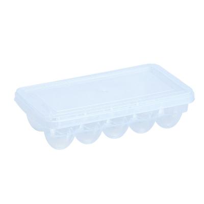 China Sustainable Plastic Egg Tray 14 Grids Large Capacity Egg Tray Refrigerator Egg Crisper for sale