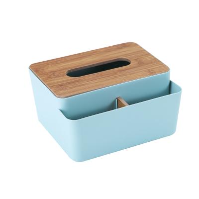 China Multifunctional Wholesale Bamboo Organizer Box, Desk Pen Holder And Tissue Cover Tissue Box for sale