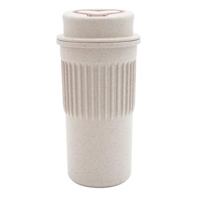 China Adults 320ml Wheat Straw Plastic Drinking Cup Heat Proof Travel Coffee Drinks Mug for sale