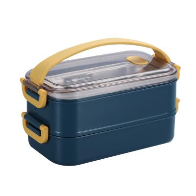 China Sustainable Leakproof Metal Food Storage Container 304 Stainless Steel Tiffin Bento Lunch Box For Kids for sale