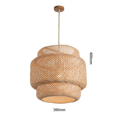 China Art Creative Modern Home Decoration Unique Popular Modern Handcraft Rattan Chandelier Bamboo Pendant Lamp for sale