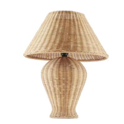 China Modern Rustic Lamp Crafts Decor Chandeliers Lighting Fixtures Table Rattan Indoor Bamboo Style Light for sale