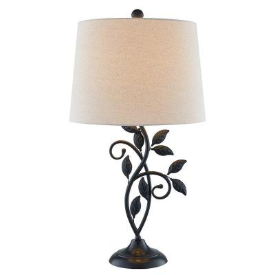 China Modern Pastoral Black Indoor Base Base Tree Branch Vintage Fabric Shade Style Lamp Luxury Table For Living Room Hotel for sale