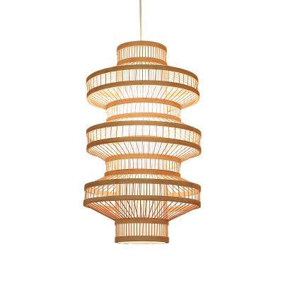 China Morden China Bamboo Weaving Pendant Light For Home Decorate Indoor Light Home Lights for sale