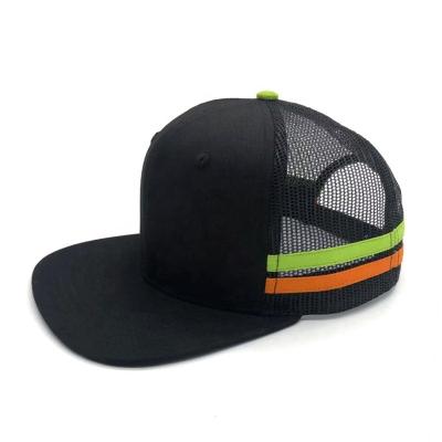 China JOINT Design Mesh Caps Snapback Color Stripe Cap for sale