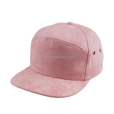 China breathable & New Waterproof Five Panel Snapback Baseball Cap For Women Men Flat Cap Suede White 5 Panel Camper Hat for sale