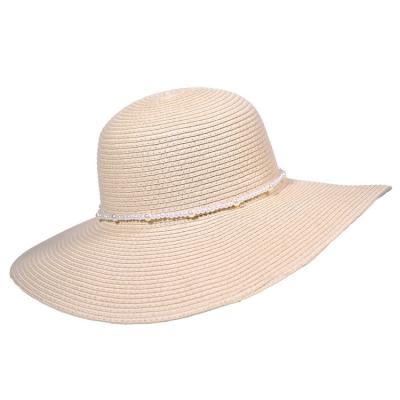 China Wholesale Custom Paper Straw Hat Lady Raffia Straw Hat Panama Summer Beach Sun Checked Floppy Hats For Women for sale