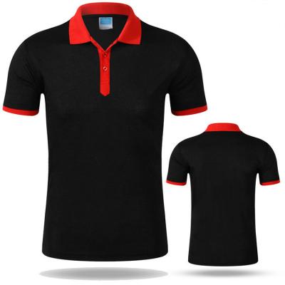 China Anti-pilling Fashion black and white polo t-shirts with fashion logo for sale