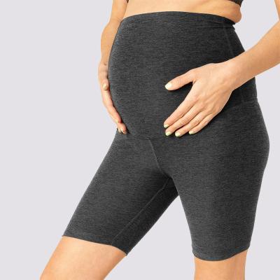 China Eation 2022 High Waist Antibacterial Customized Logo Pregnant Yoga Pants Maternity Sports Shorts Leggings Long For Female for sale