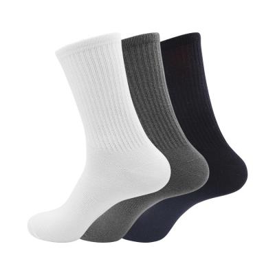 China QUICK DRY High Quality Cotton Black White Cotton Custom Logo Sport Socks Mens Cycling Basketball Crew Dress Socks For Man for sale