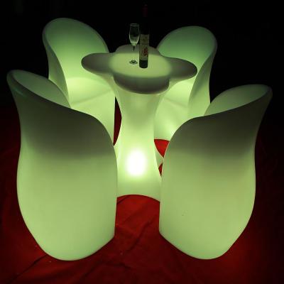 China Amzaon Eco-friendly Wholesale KTV LoWaterproof Hot Selling Custom Made Light Up LED Table Wine Illuminated Bar and Table Light Stool for sale