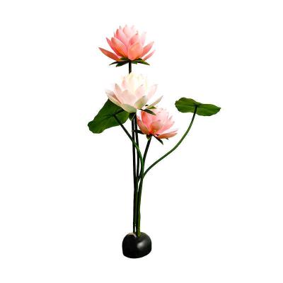 China Garden Decotation New Products Event Garden Decoration Lotus Flowers Led Lights Artificial LED Lotus Flower Light for sale