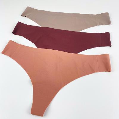 China OEM Antibacterial Service Seamless Laser Cut Underwear Thong For Women for sale