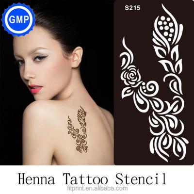 China Temporary Henna Stencil Tattoo Reusable Glitter Tattoo Stencil For Drawing Art for sale