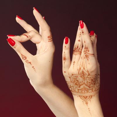 China Temporary Henna Tattoo Stencil Hand And Arm Design for sale