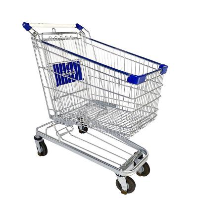 China Germany Style Folding Metal Supermarket Shopping Trolley Cart Wholesale Grocery Carts On Sale for sale