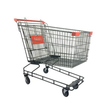 China Folding 165 Liter Australia Supermarket Shopping Trolley Wire Mesh Grocery Shopping Cart Cart Trolley for sale