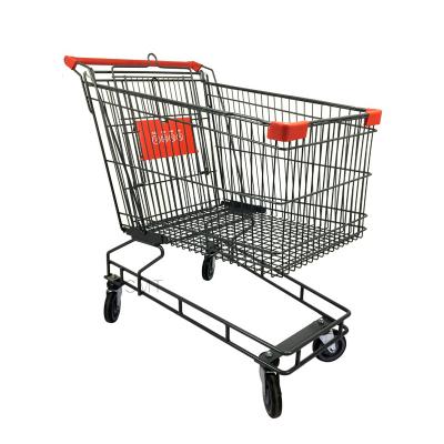 China 180L Australia Style Metal Wire Supermarket Shopping Trolley Cart Folding Convenience Trolley for sale