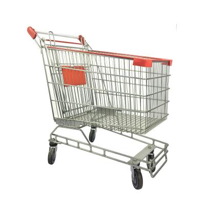 China 212L Folding Australian Metal Retail Supermarket Shopping Cart Grocery Shopping Trolley for sale