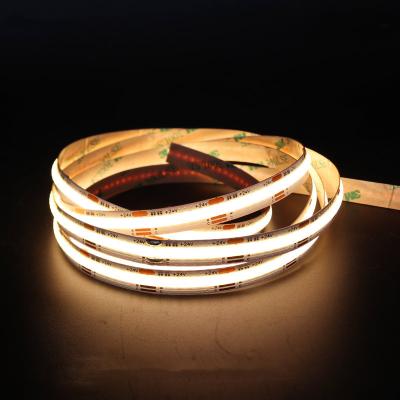 China Residential DC 24v Dual Color Residential COB Led Strip 10mm High Density No Spot Bright COB Led Strips Extremely Flexible 180 Degree View Dotless for sale