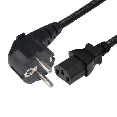 China European standard 0.75mm computer 3 euro fork connector C13 EU plug IEC C13 AC power cord cable for sale