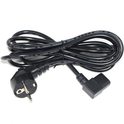 China Euro Style Schuko Lec C13 Mains Lec C13 2M Computer 90 Degree Computer PDU Extension Cable Cord H05vv-F 3G 0.75 1.0 1.5 Mm2 for sale