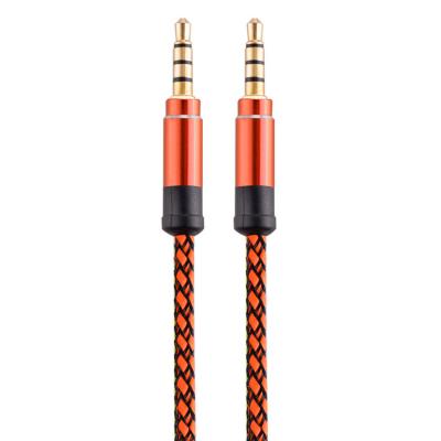 China 3.5mm jack trs audio cable audio stereo trrs aux. nylon braided cable 3.5mm nylon braided for sale