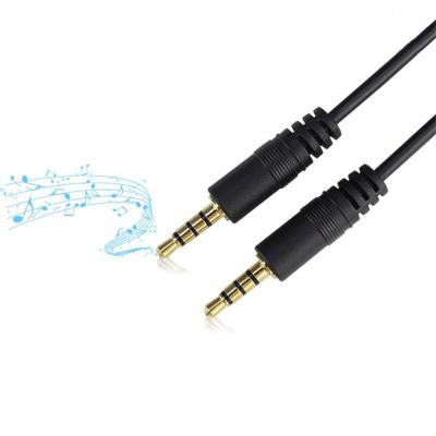 China Male with. Custom Oxygen Free Copper Audio Pole TRRS Jack Cable 3.5mm Gold Plated Connector 4 To Male Audio Cable for sale