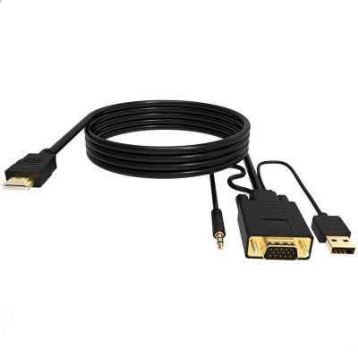 China wholesale 3.5mm audio jack hdmi speaker cable hdmi audio cable 1.5m for sale