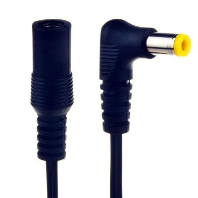 China Industrial DC Power Cable Cord with 2.1 x 5.5mm Male-to-Male Right Angle Plugs for sale