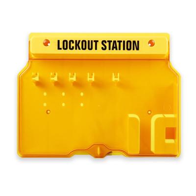 China Polycarbonate PC Master Lock 1482b Unifilled 4-Lock Security LOTO Padlock Lockout Station Wall Mounted Box for sale