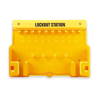 China Polycarbonate PC 1483B Lockout Unifilled 10-Lock Lockout Station Main Panel For Lock Tab for sale