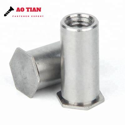 China ZINC factory supply self hooking blind hreaded spacer hreaded hole slide grounding near edge for thin sheet metal for sale