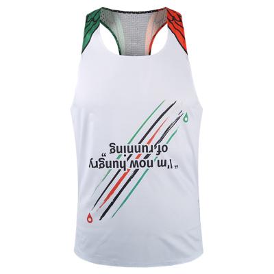 China Sublimation Factory Direct QUICK DRY Custom Made Polyester Marathon Dry Men 100 Fast Fails Sports Workout Top Tank Top for sale