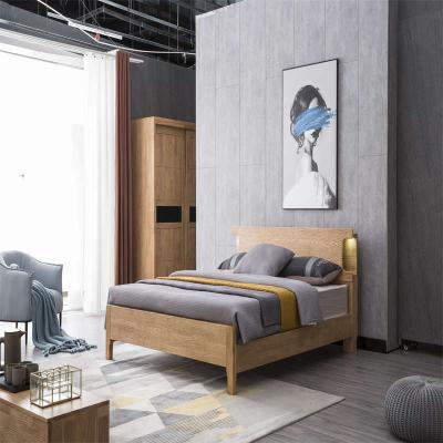 China Wooden Frame Wooden Headboard Design Double Headboard Bed Lighted Bed With Storage King Size Modern Beds Bedroom Furniture Home Furniture Bedroom for sale