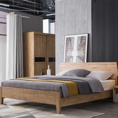 China 2021 High Quality Modern Wooden King Size Bed Frame Double Beds Removable Cover Factory New for sale