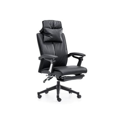 China Modern High Quality Leather Seat Adjustable Swivel Chair Office Desk Chair for sale