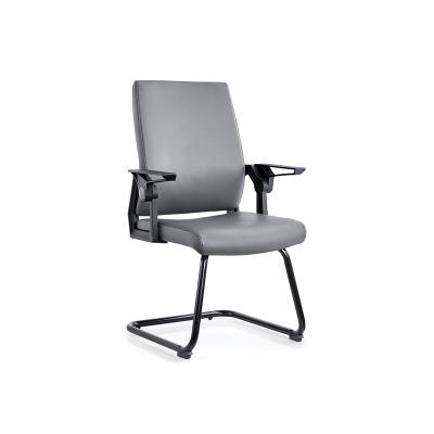 China 2021 Modern New Gray Executive Office Chair Wear-resistant Leather Office Chair for sale