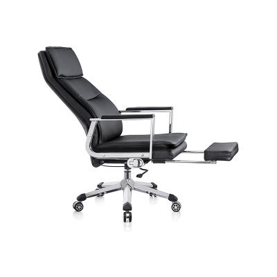 China 2021 Multi-Function Extendable Office Chair PU Leather Armrest Chair Luxury Soft Outdoor Office Chair for sale