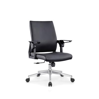 China Modern New Design Leather Office Chair Conference Room Mid-back Chair for sale