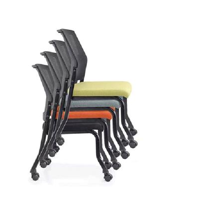 China Chinese Newcomer PP and Fiberglass Back Frame Back Thickened Stripe Mesh Meeting Training Chair for sale