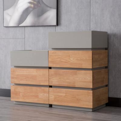 China Modern simple french design style high chest of drawers modern bedroom living room furniture solid wood, solid wood for sale