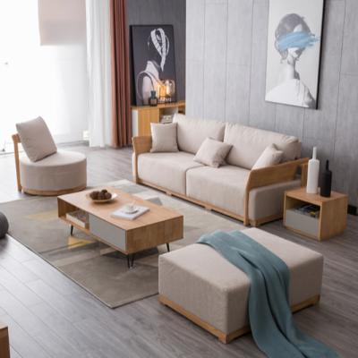 China Modern Wood Living Room Furniture Modern Wooden Sofa Bed Factory Supplier Design Sofa Living Room Sofas for sale