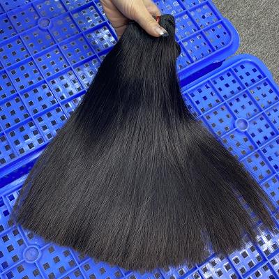 China Silky Straight Human Hair Double Wave Distributor Straight Virgin Hair Drawn Superb Silky Straight Hair for sale