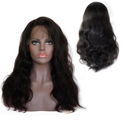 China High Quality Black Color Wavy Lace Front Human Hair Wig Body Wave Angelella Hair Human Hair Wig For Black Brazilian Hair Swiss Lace Long Small for sale