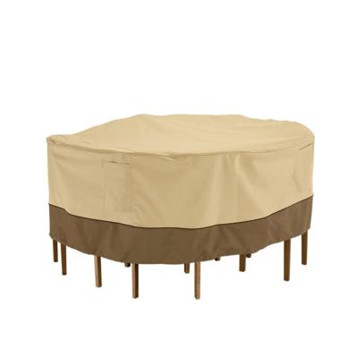 China Waterproof Customizable Classical Garden Furniture Table Cover 600D Polyester Waterproof Heat Resistant Cover for sale