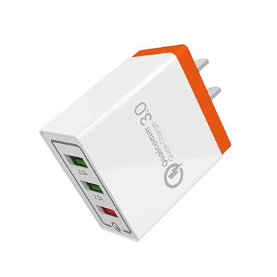 China Quick Charging Mobile Phone Tablet MP3 GPS SIPU UK USB Adapter QC 3.0 3 Port Wall Charger for sale